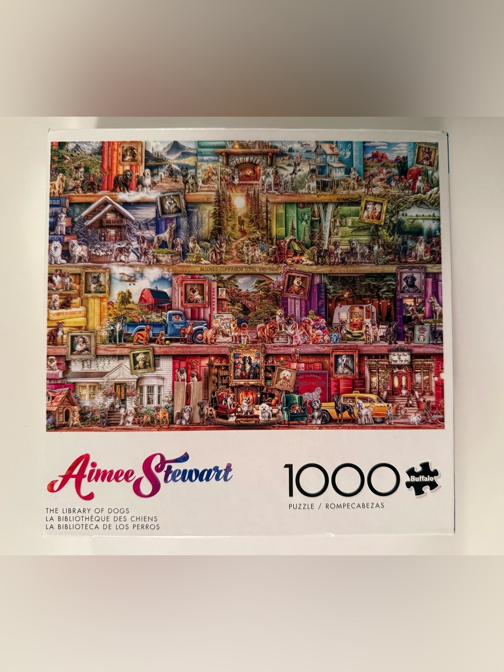 Aimee Stewart 'The Library of Dogs' 1000-Piece Puzzle - Multicolor